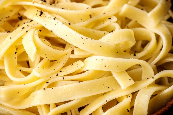 Kokt Italiensk Välsmakande Pasta Plattan Original Fotosätta — Stockfoto