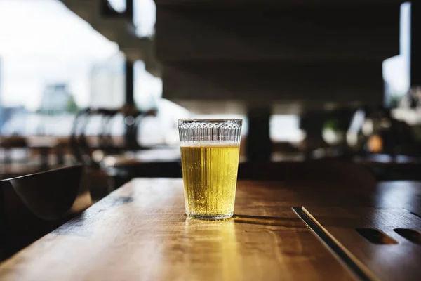 Beer Glass Wooden Bar Original Photoset — Stock Photo, Image