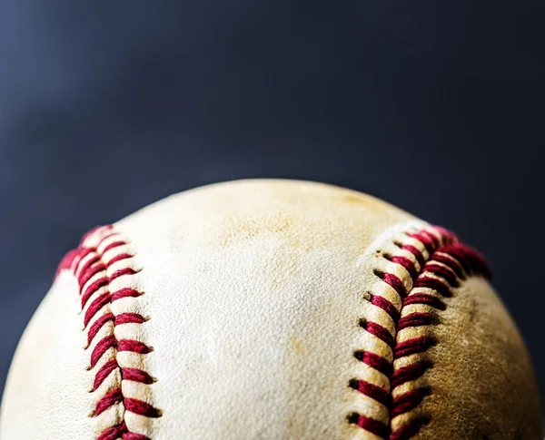 Närbild Brun Baseball Boll Sportutrustning Ursprungliga Fotosätta — Stockfoto