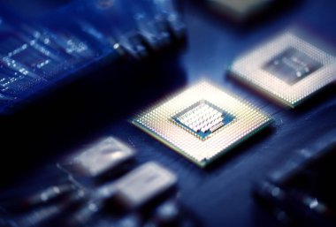 Elektronik bilgisayar bileşenleri Mikro işlemciler anakart, özgün closeup photoset