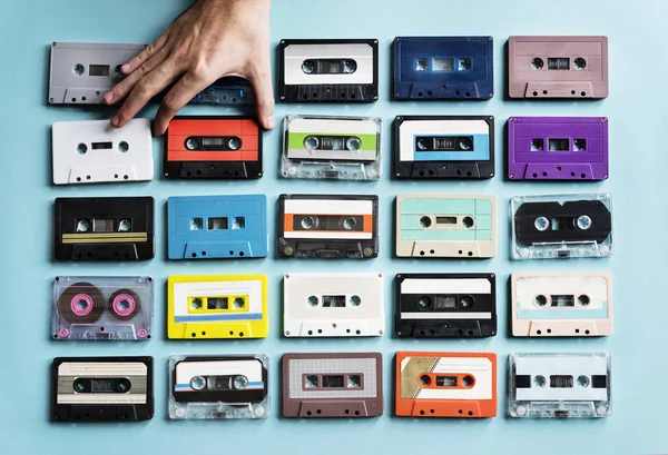 Casetes de audio retro en la mesa — Foto de Stock