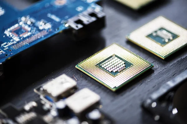 Elektronik bilgisayar bileşenleri Mikro işlemciler anakart, özgün closeup photoset