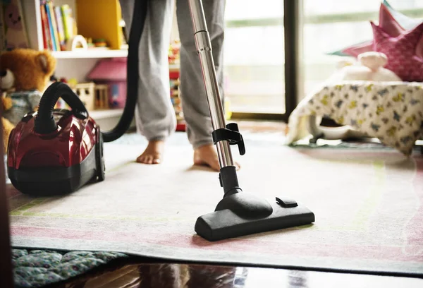 Female cleaning home — Stock Photo, Image