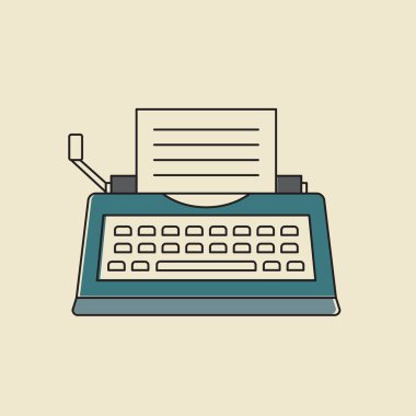 Retro daktilo simgesi