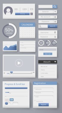 Çeşitli web sitesi arayüz tasarımı