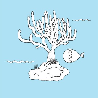 Çizim sualtı yaratıklar