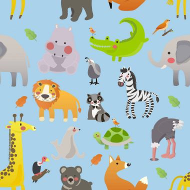 karikatür hayvanlar düz simgesi 