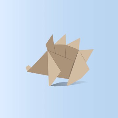 Kirpi şeklinde origami 
