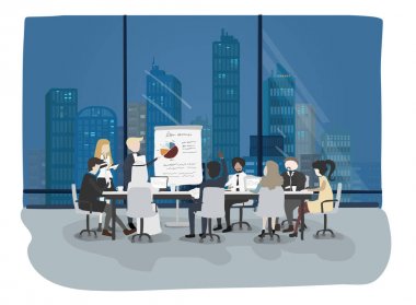 İnsanlar iş toplantısında