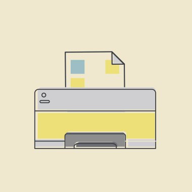  Bilgisayar yazıcı simgesini