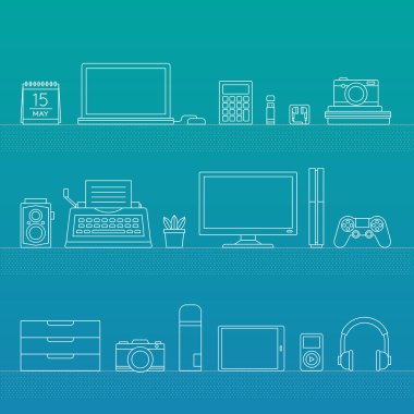 çeşitli dijital cihazlar 