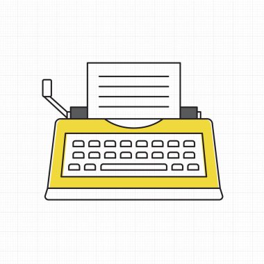 Retro daktilo simgesi