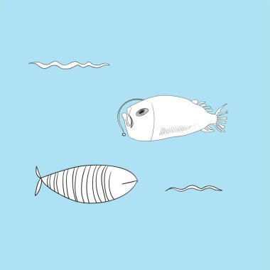 Çizim sualtı yaratıklar