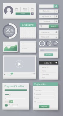Çeşitli web sitesi arayüz tasarımı