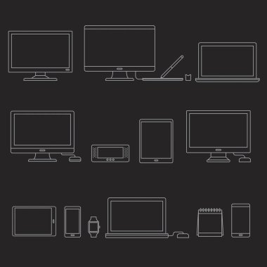 çeşitli dijital cihazlar 