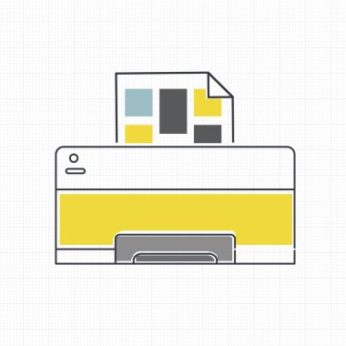  Bilgisayar yazıcı simgesini