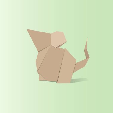 Origami şeklinde fare 