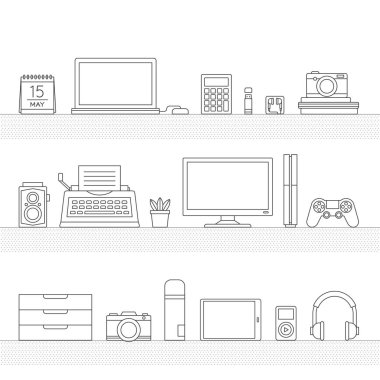 çeşitli dijital cihazlar 