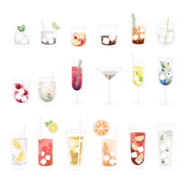 tropikal kokteyler ile içecekler