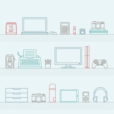 çeşitli dijital cihazlar 