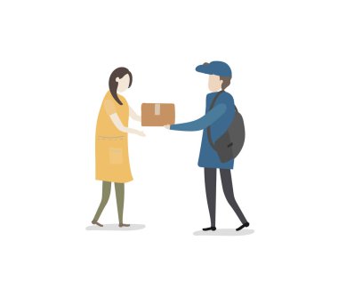 Postacı paket verir