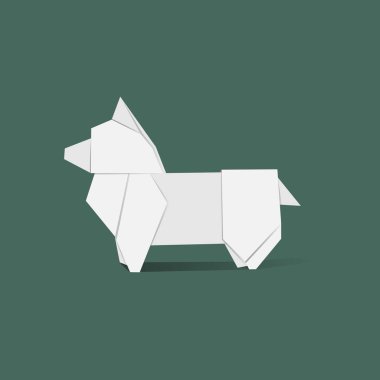 Origami köpek şeklinde  