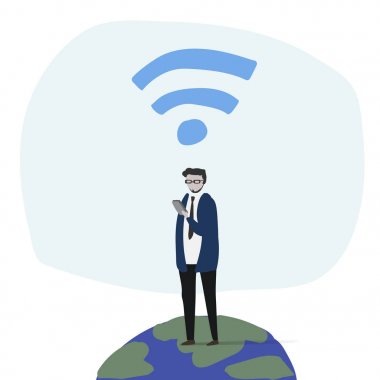 cep telefonu kullanarak iş adamı 