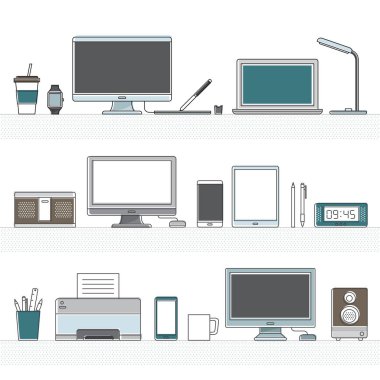 çeşitli dijital cihazlar 