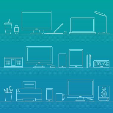 çeşitli dijital cihazlar 