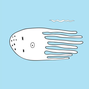 Çizim sualtı yaratıklar