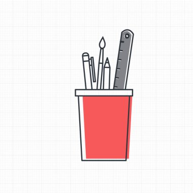  ofis malzemeleri simgesi