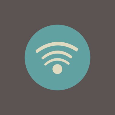 WiFi düz simgesi