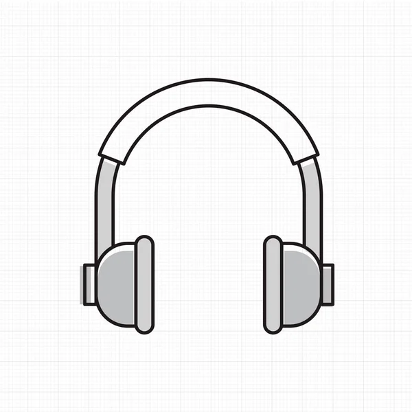 Icono de auriculares digitales impresos — Vector de stock