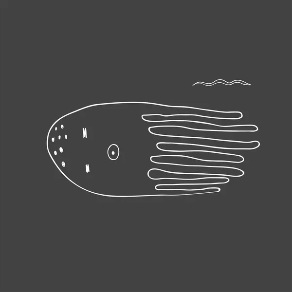 Dessin des créatures sous-marines — Image vectorielle