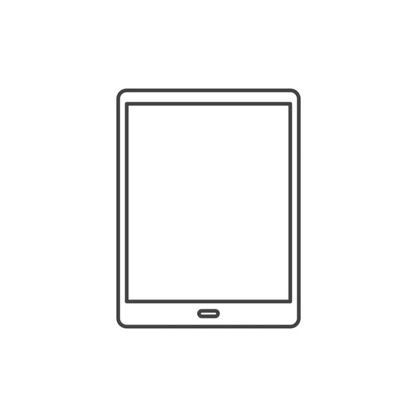 Tableta digital con pantalla en blanco — Vector de stock