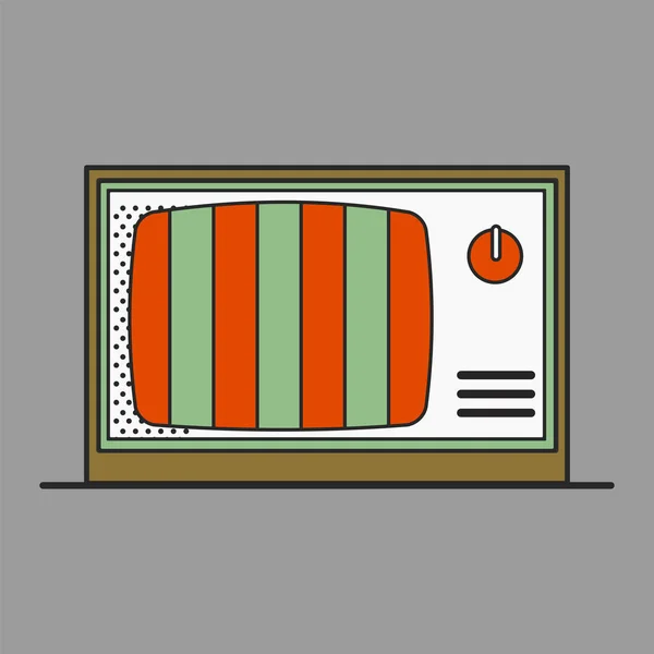 Colored retro televisor — Stock Vector