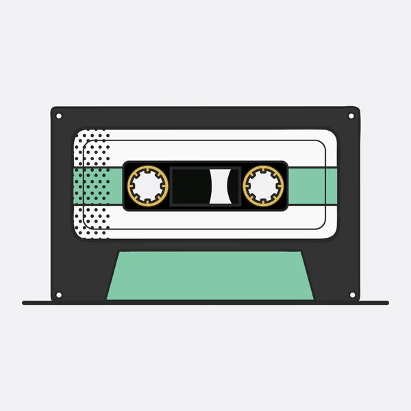 Cassette audio rétro — Image vectorielle