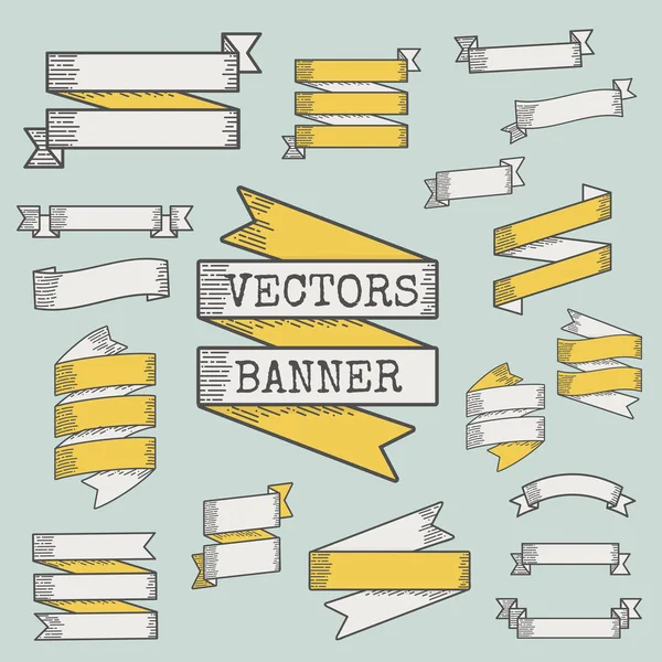 Blank ribbon labels — Stock Vector