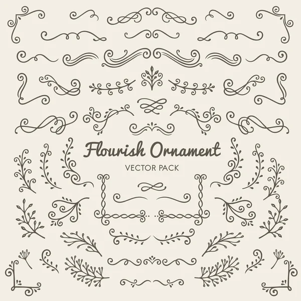 Ornamenten kalligrafische ontwerpelementen — Stockvector