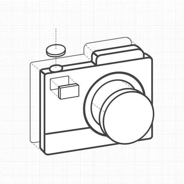Aperçu icône de caméra — Image vectorielle