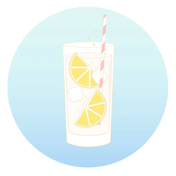 Bebida con cóctel tropical — Vector de stock