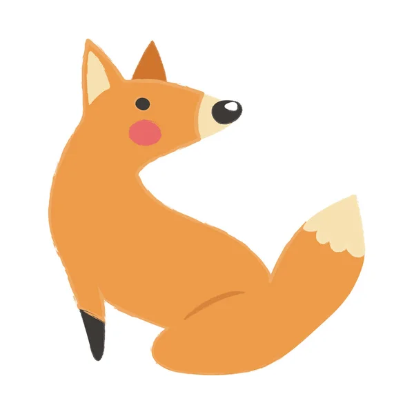 Caricature renard roux — Image vectorielle
