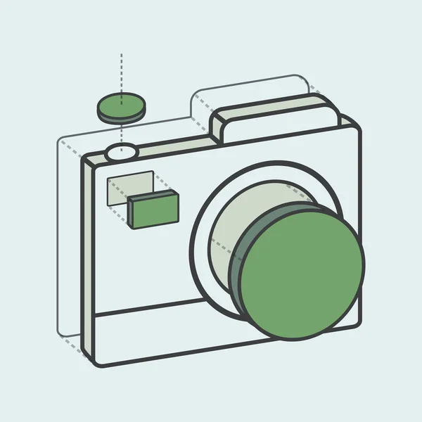 Ícone de câmera esboço —  Vetores de Stock