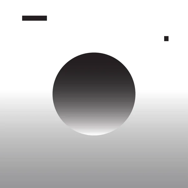 Grafische zwarte cirkel vorm — Stockvector