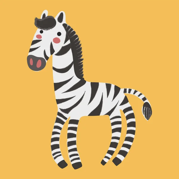 Karikaturgestreiftes Zebra — Stockvektor