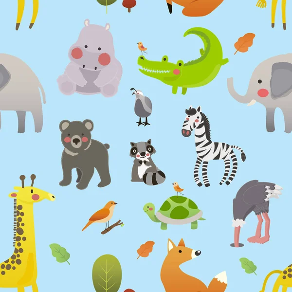 Dibujos animados animales icono plano — Archivo Imágenes Vectoriales