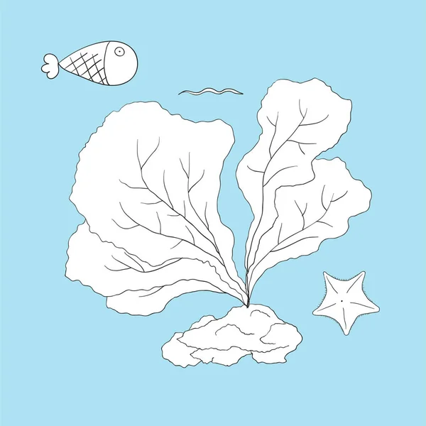 Zeichnung von Unterwasserwesen — Stockvektor