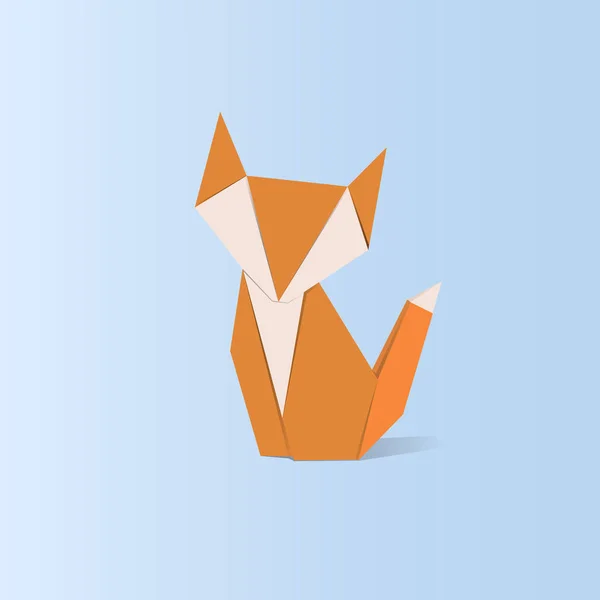 Origami en forme de renard — Image vectorielle