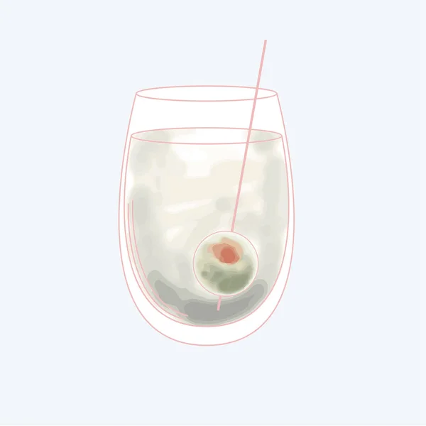 Bebida con cóctel tropical — Archivo Imágenes Vectoriales