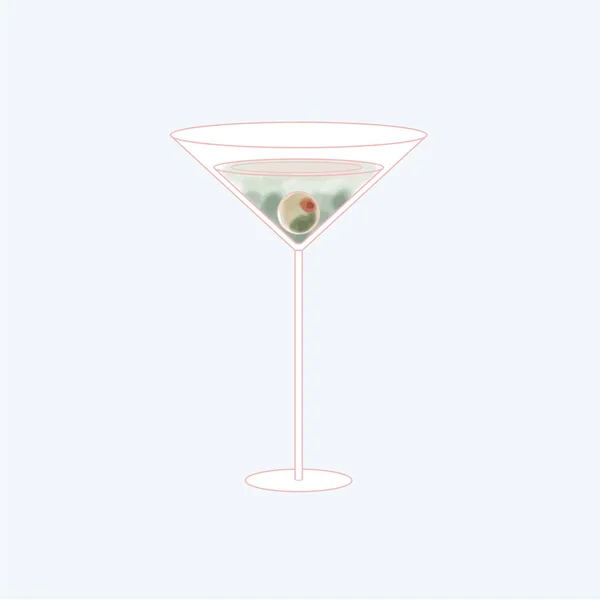 Drank met tropische coctail — Stockvector